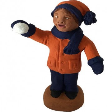 Le petit garçon et la petite boule de neige