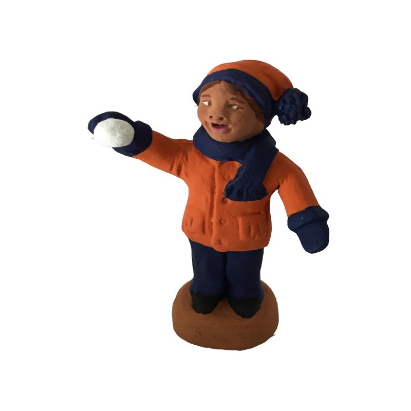 Le petit garçon et la petite boule de neige