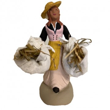 la ramasseuse de foin aux deux ballots